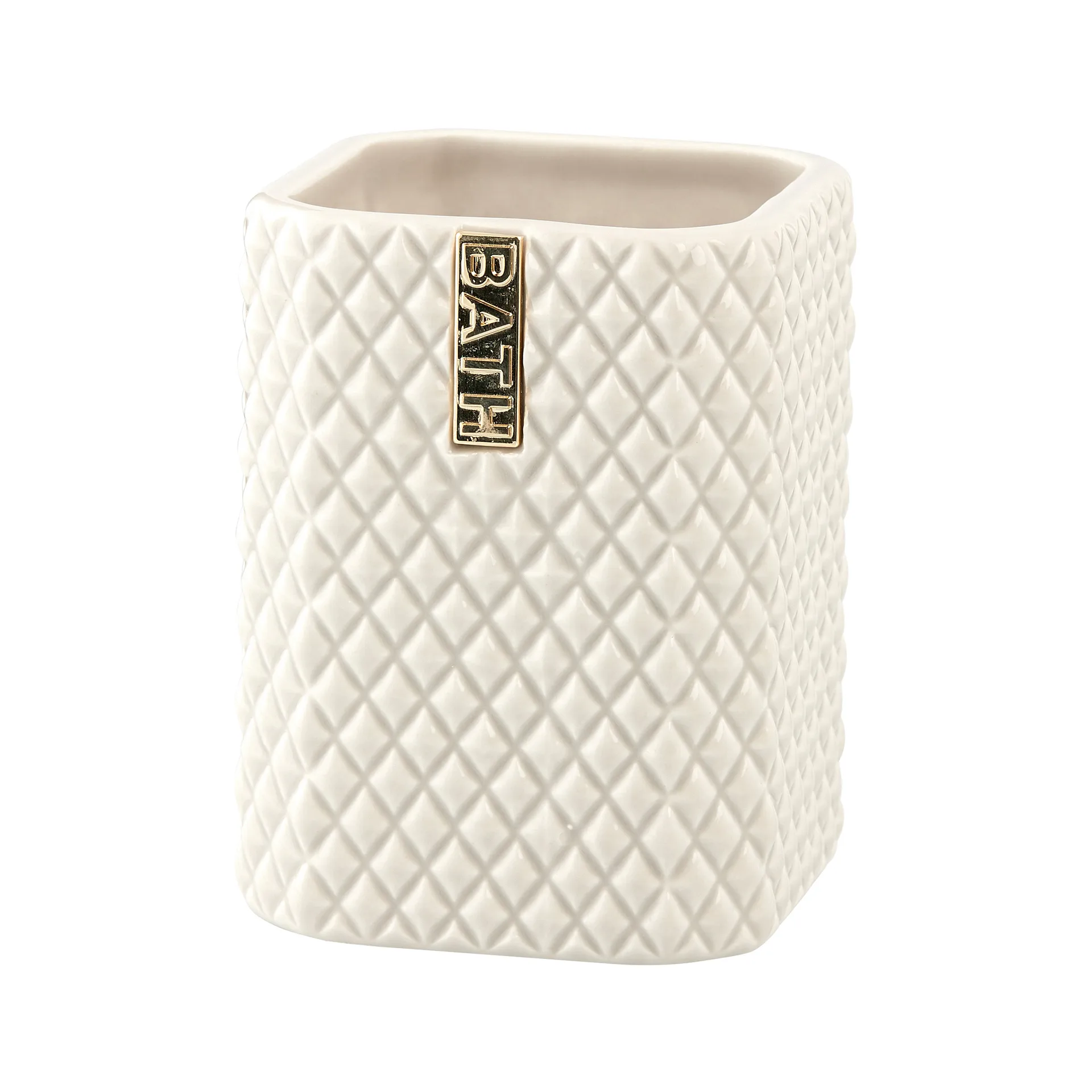 Marion Zahnputzbecher 10,5cm, Camel-light gold Lene Bjerre