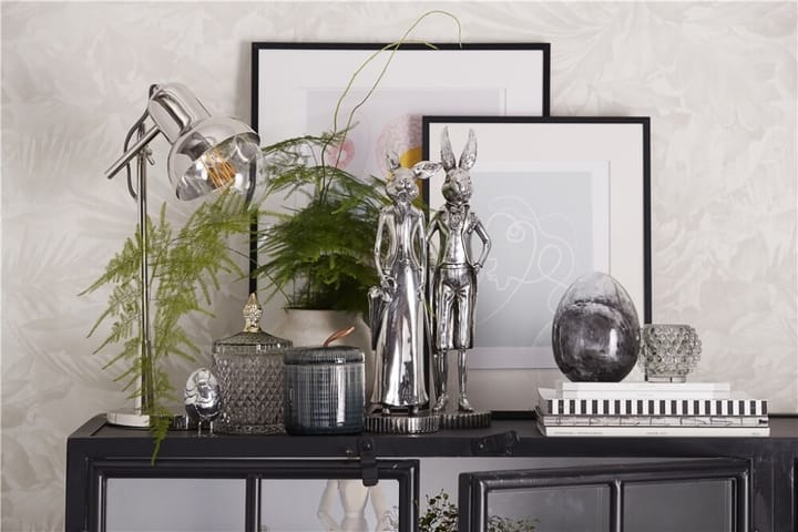 Murina Dekorationsei 15cm - Clear-black - Lene Bjerre