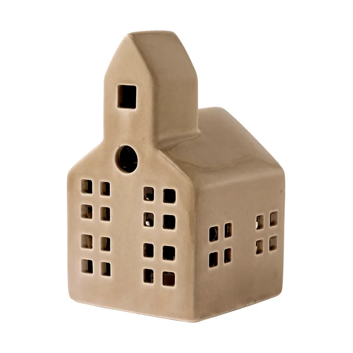 Mythel Windlicht - Beige, 8,7x8,5x14,2 cm - Lene Bjerre