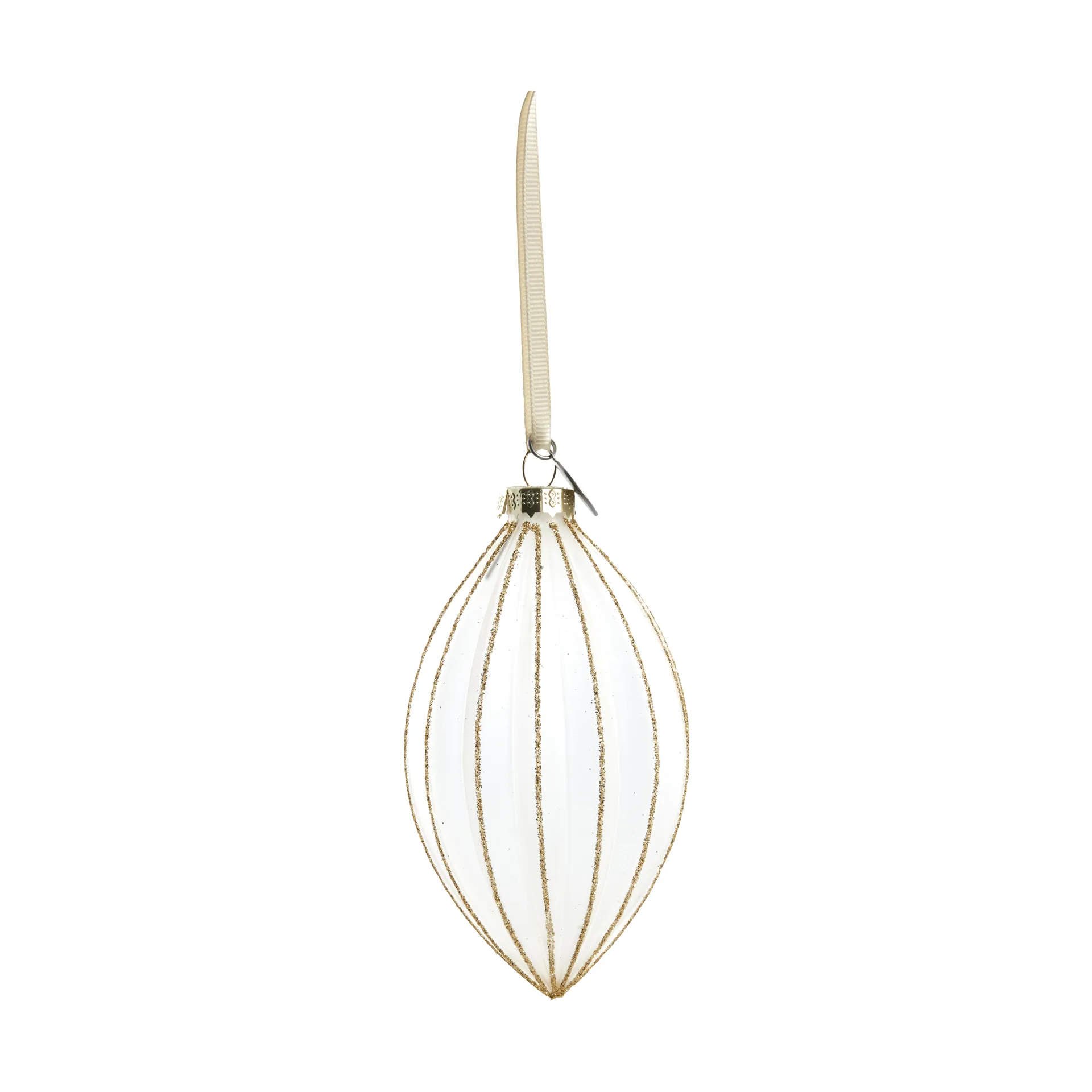 Navina Christbaumkugel 12cm, White-Light gold Lene Bjerre