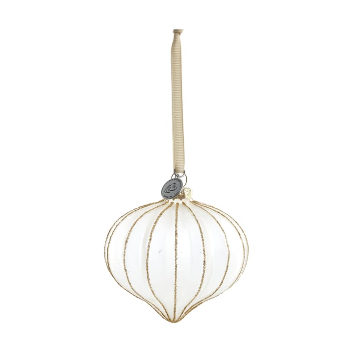 Navina Christbaumkugel 8cm - White-Light gold - Lene Bjerre