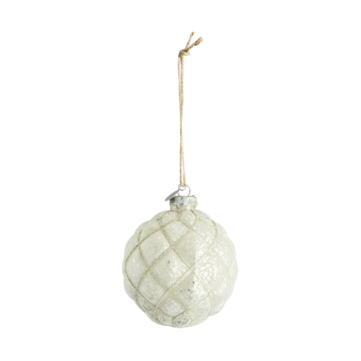 Lene Bjerre Norille Weihnachtskugel Ø11 cm Off white, Netz