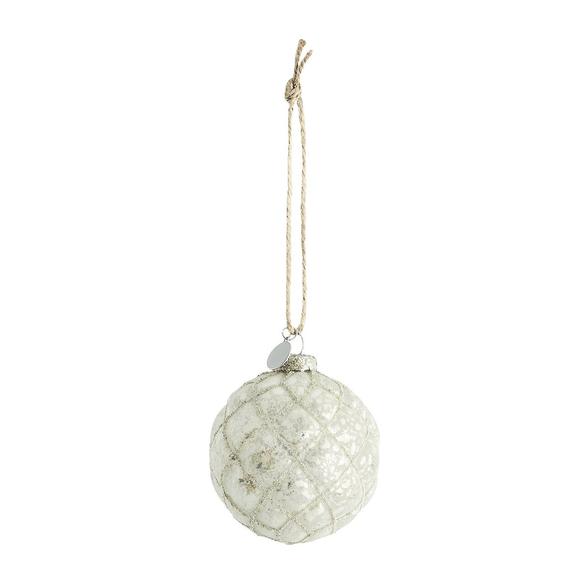 Lene Bjerre Norille Weihnachtskugel o8cm Off White | Skandinavisches Design | Weihnachtsdekoration | Weiß
