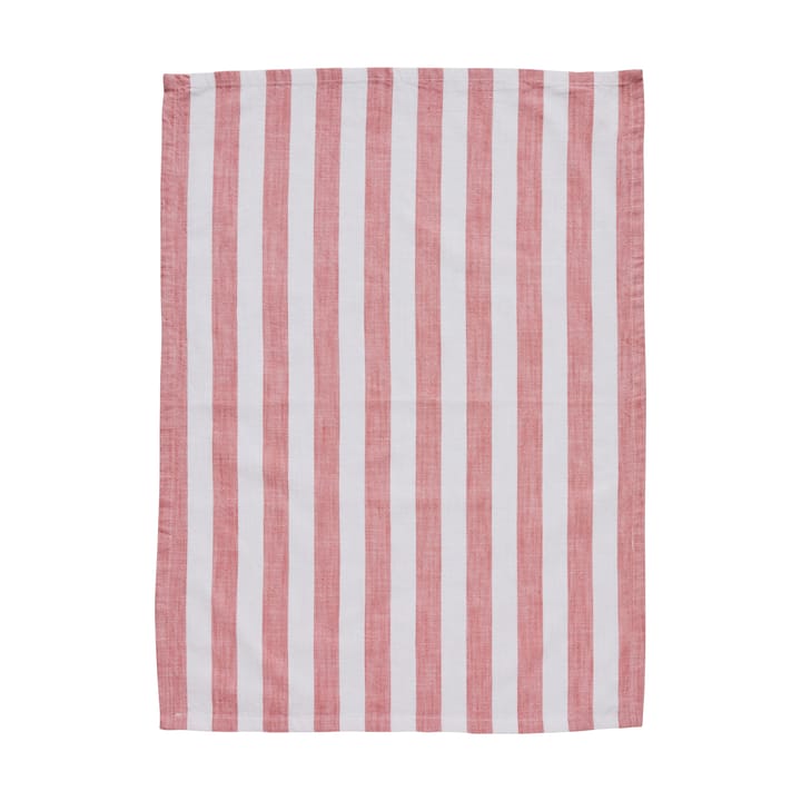 Olivia Geschirrtuch 50x70 cm - Off White-Dark Coral - Lene Bjerre