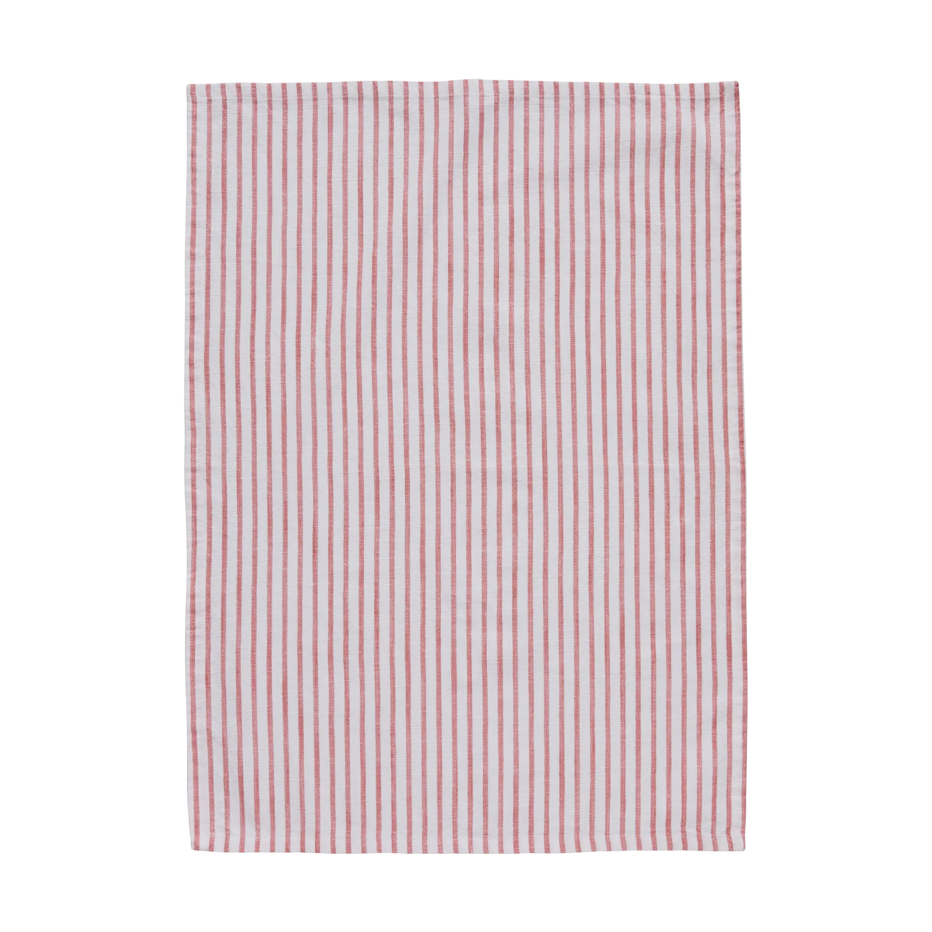 Olivia Geschirrtuch schmale Streifen 50x70 cm, Off White-Dark Coral Lene Bjerre