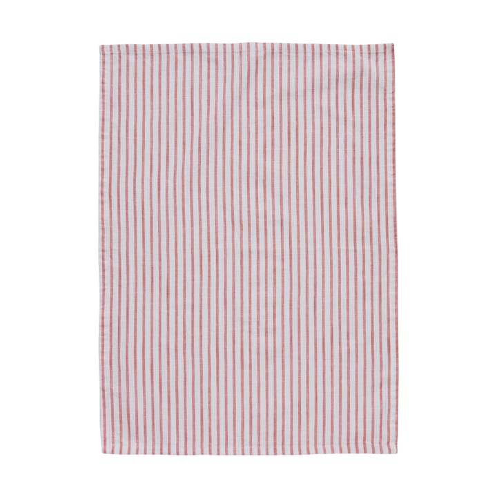 Olivia Geschirrtuch schmale Streifen 50x70 cm, Off White-Dark Coral Lene Bjerre