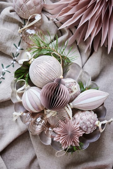 Paline Dekorationsanhänger Ø10 cm - Dark rose-silver - Lene Bjerre
