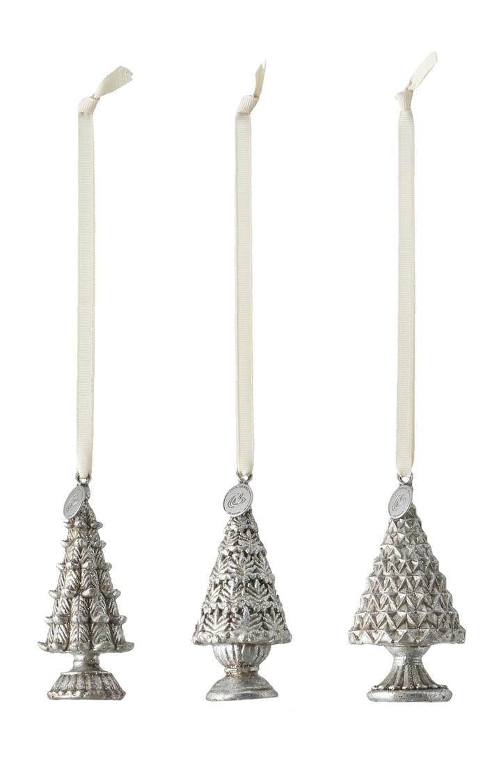 Sella Weihnachtsbäume 3er Pack, Antiksilber Lene Bjerre