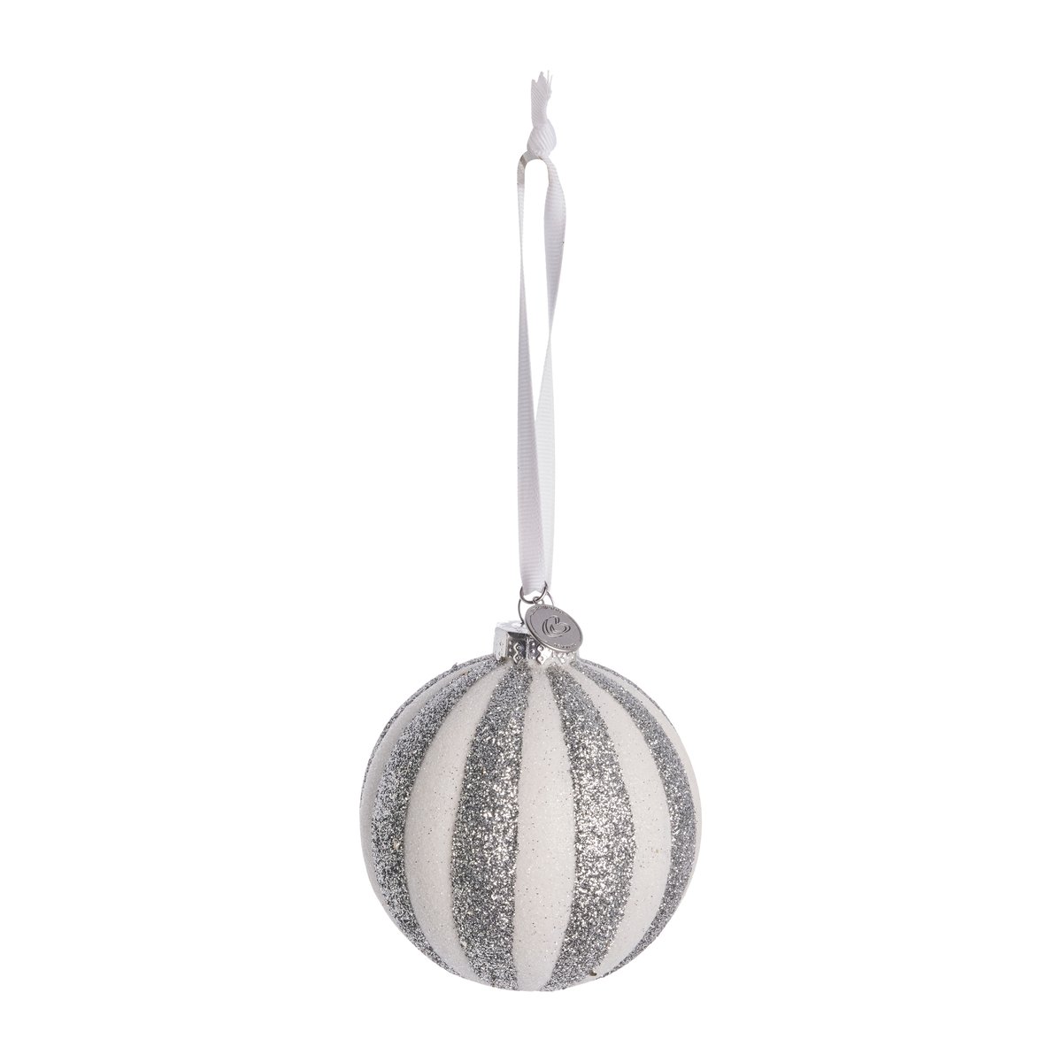 Lene Bjerre Selvie Weihnachtskugel o8cm White-silver