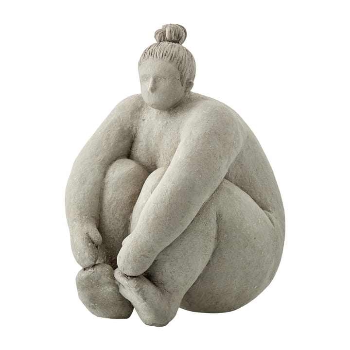 Serafina Dekoration Frau sitzend 24cm - Grey - Lene Bjerre