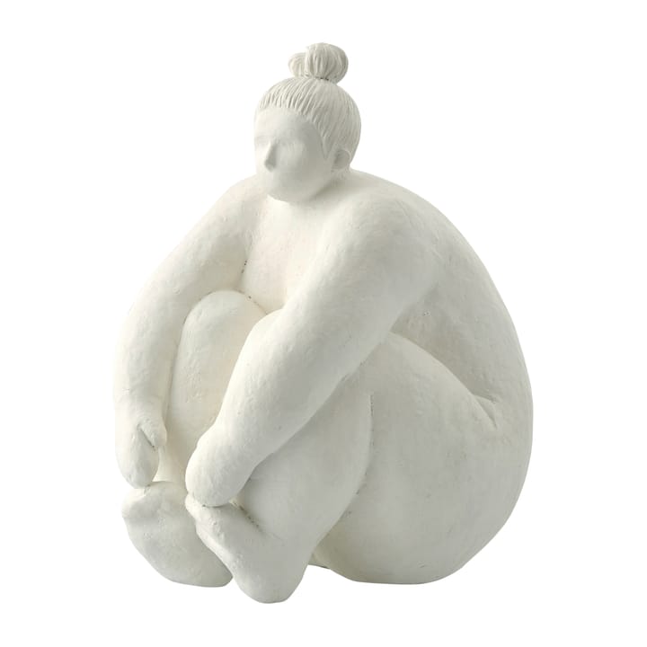 Serafina Dekoration Frau sitzend 24cm - White - Lene Bjerre
