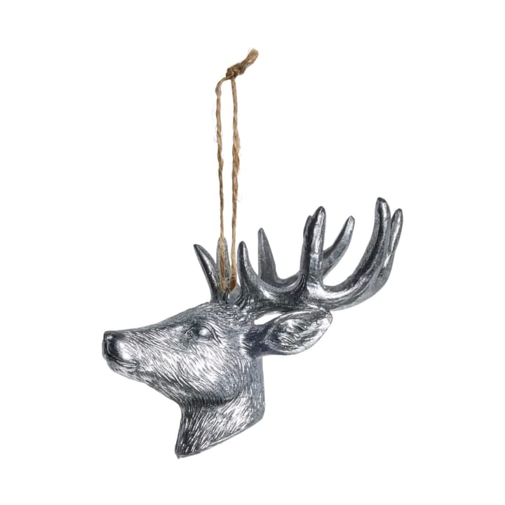 Serafina Hirsch Dekorationsanhänger 12,5 cm - Antiksilber - Lene Bjerre