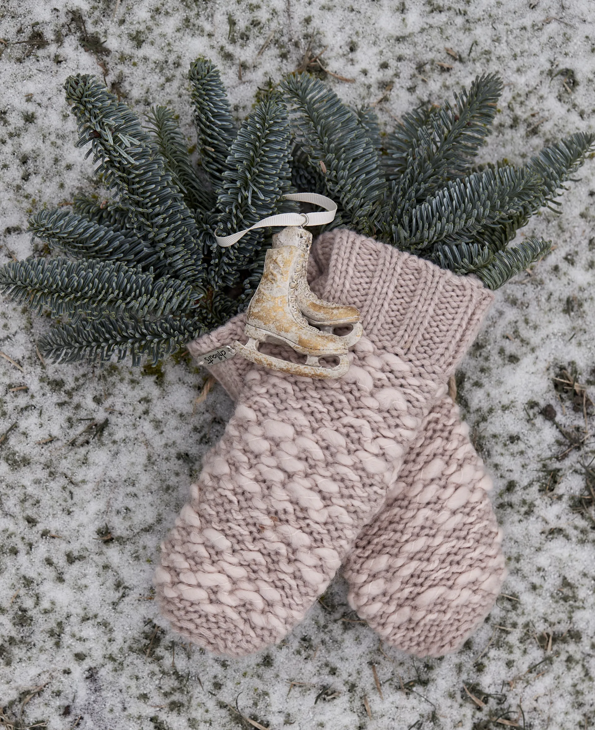 Serafina Weihnachtsanhänger Schlittschuhe 8cm, Antikgold Lene Bjerre