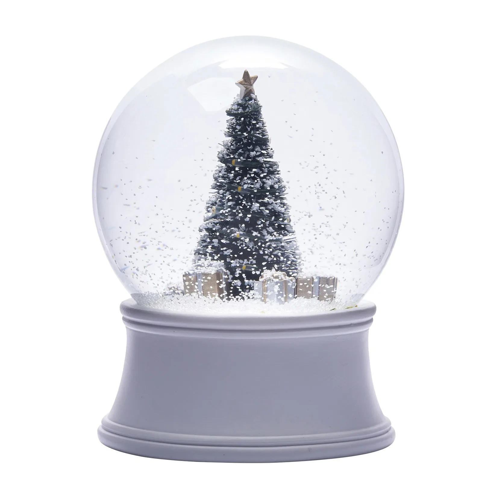 Snovia Schneekugel Weihnachtsbaum 15cm, Weiß-klar Lene Bjerre