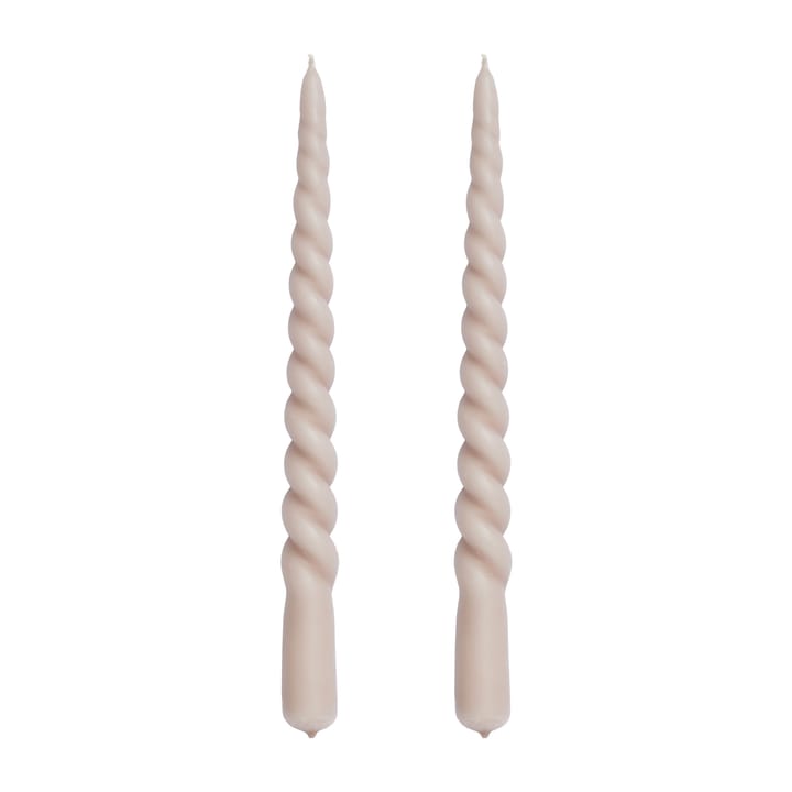 Twisted gedrehte Kerze 25cm 2er Pack - Bark - Lene Bjerre