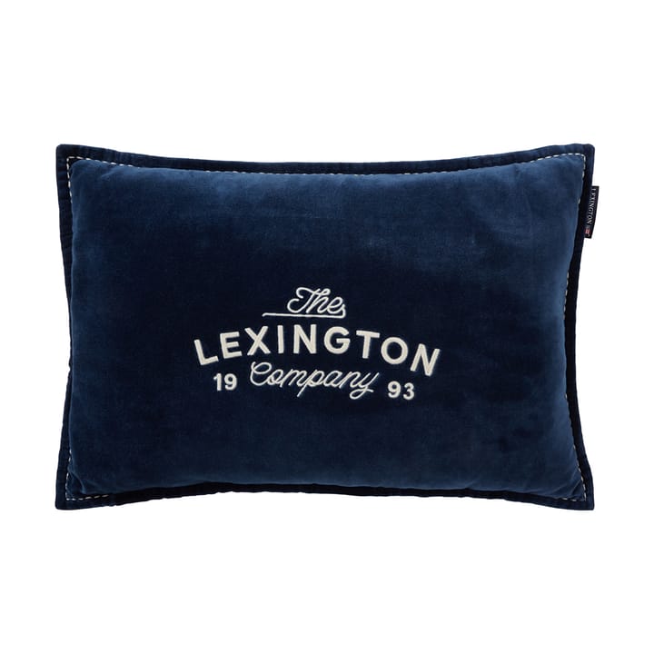 1993 Logo Bio Baumwollsamt Kissen 40x60 cm, Denim blue Lexington