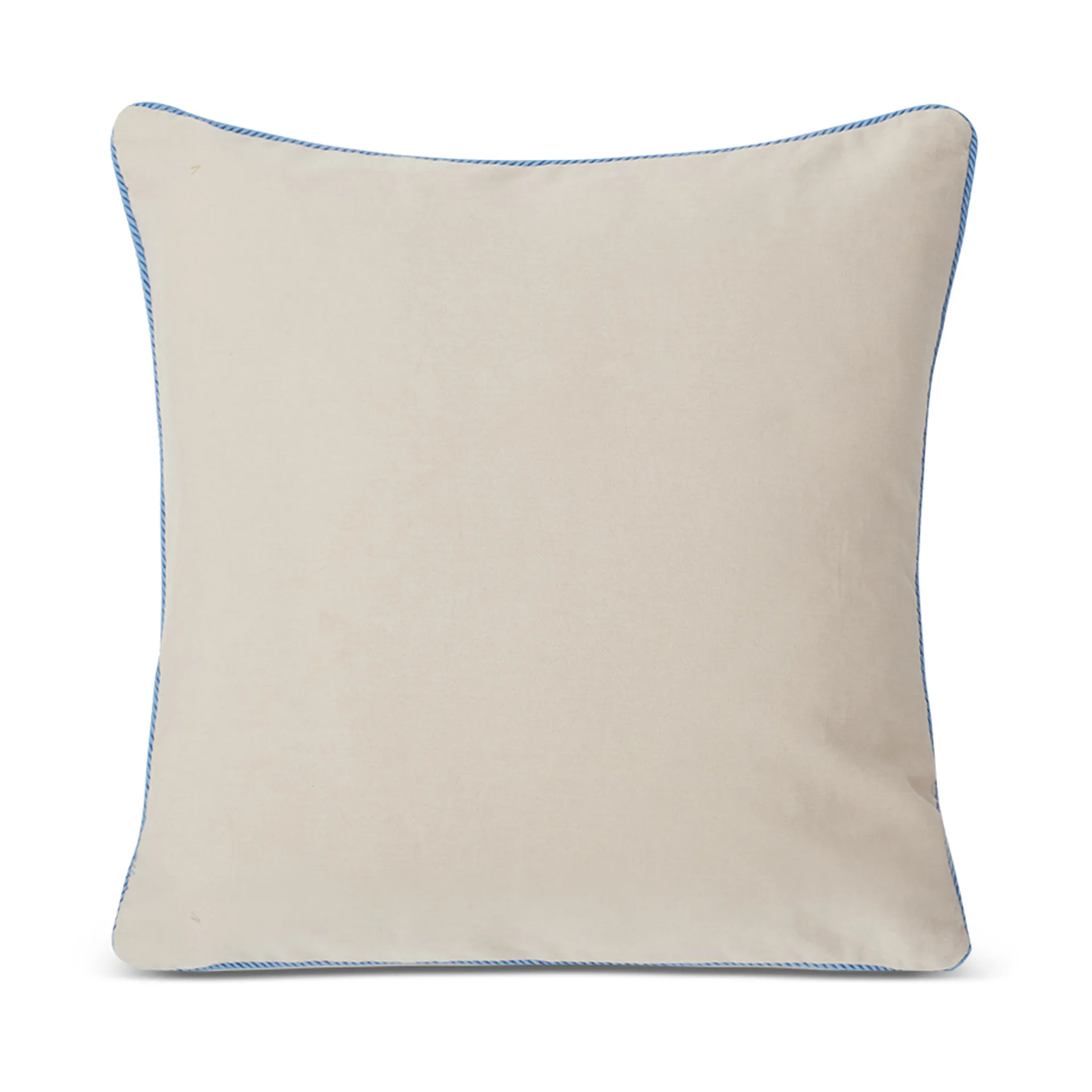 Beach Club Embroidered Kissenbezug 50 x 50cm, Beige-blau Lexington