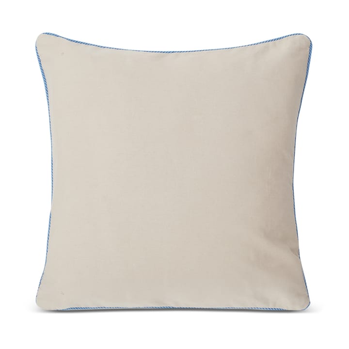 Beach Club Embroidered Kissenbezug 50 x 50cm - Beige-blau - Lexington