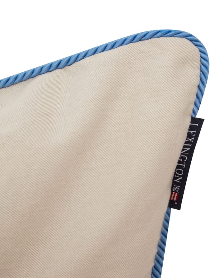 Beach Club Embroidered Kissenbezug 50 x 50cm - Beige-blau - Lexington