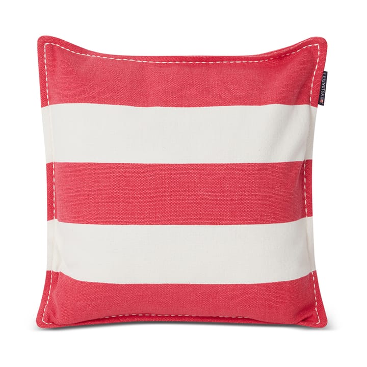 Block Stripe Printed Kissenbezug 50 x 50cm - Rosa-weiß - Lexington