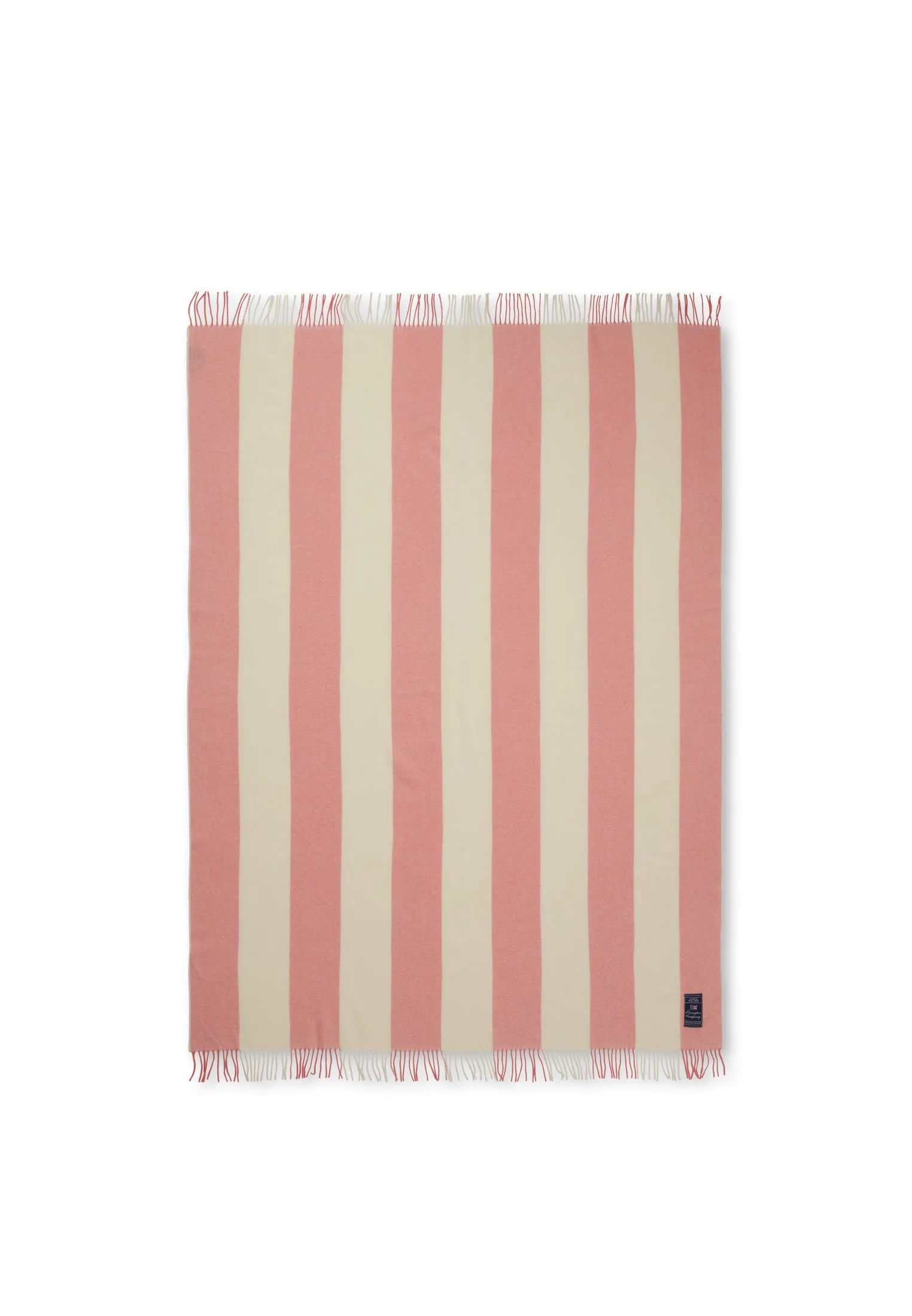 Block Striped Plaid Recycelte Wolle, Rosa Lexington