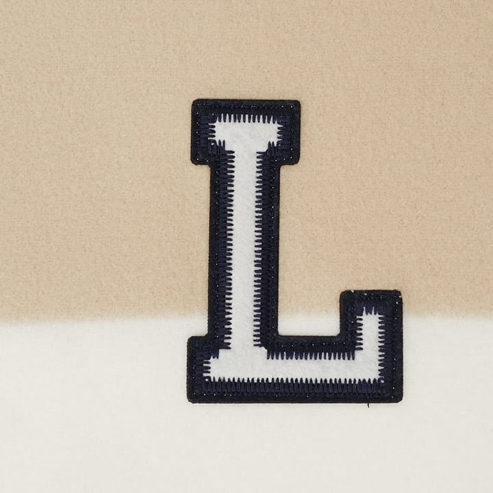 Block Striped Recycled Fleece Decke 130 x 170cm - Beige-white - Lexington
