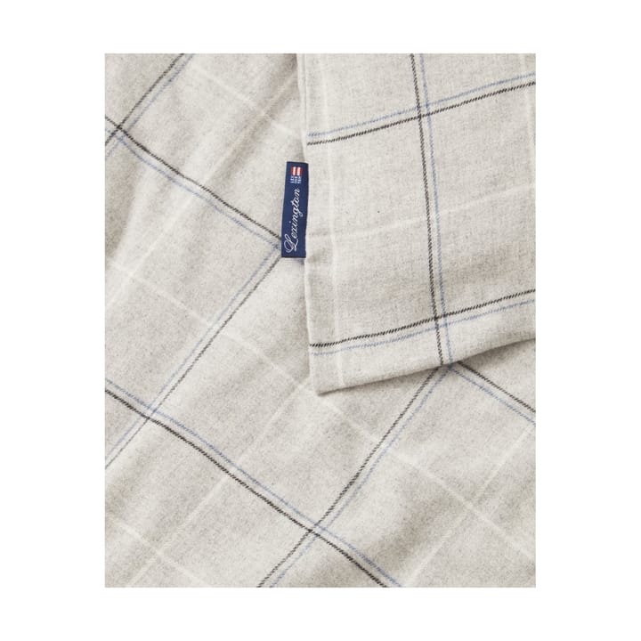 Checked Cotton Flannel Deckenbezug 150 x 210cm - Light gray-dove - Lexington