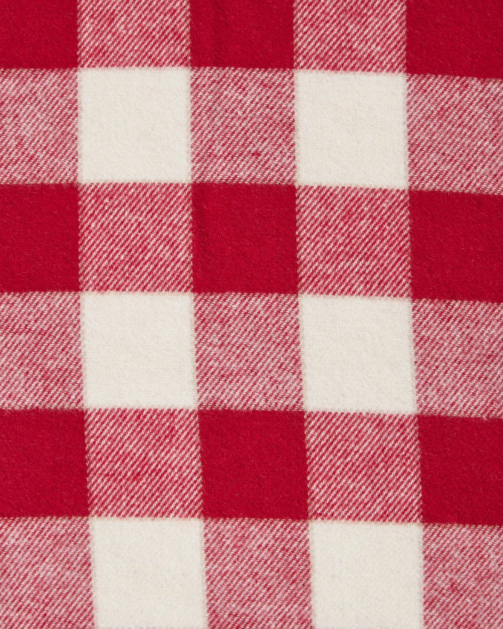 Checked Cotton Flannel Kissenbezug 50 x 60cm, Rot-Hellbeige Lexington