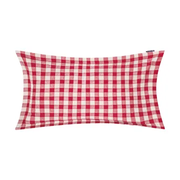 Checked Cotton Flannel Kissenbezug 50 x 90cm - Rot-Hellbeige - Lexington