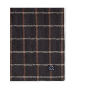 Checked Cotton Linen Stoffserviette 50x50cm - Dark gray-beige - Lexington