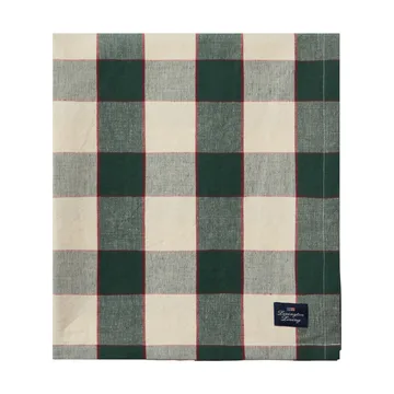 Checked Cotton Linen Tischdecke 150x250cm - Grün-Hellbeige-Rot - Lexington