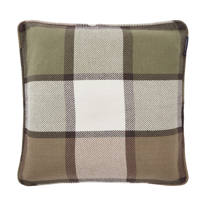 Checked Heavy Twill Kissenhülle 50x50 cm, Olive Lexington