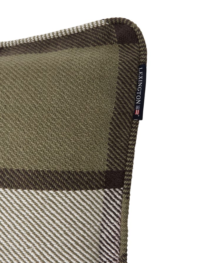 Checked Heavy Twill Kissenhülle 50x50 cm, Olive Lexington
