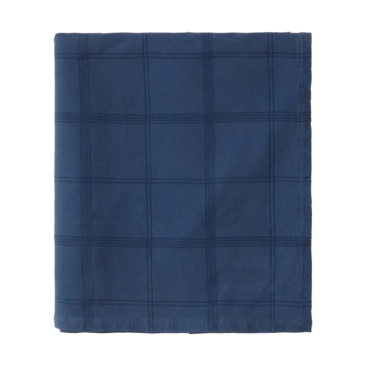 Lexington Checked Jacquard Überwurf 260x240 cm Denim blue