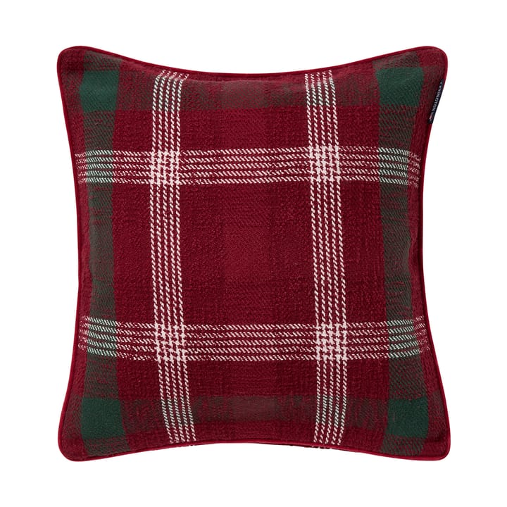 Checked Kissenbezug aus recycelter Baumwolle 50x50 cm - Red-green-white - Lexington