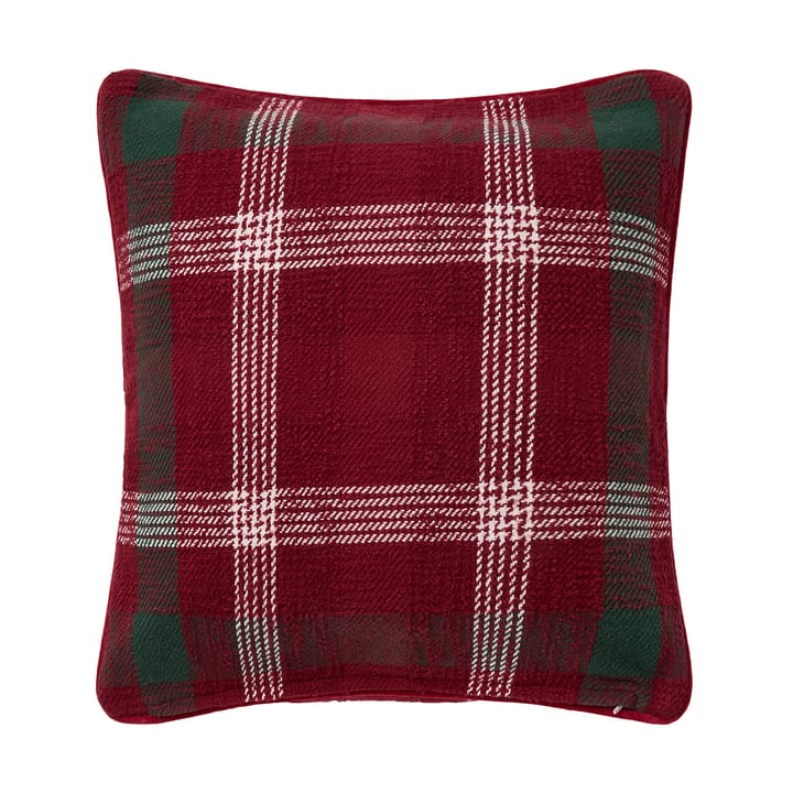 Checked Kissenbezug aus recycelter Baumwolle 50x50 cm, Red-green-white Lexington