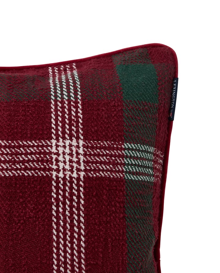 Checked Kissenbezug aus recycelter Baumwolle 50x50 cm, Red-green-white Lexington