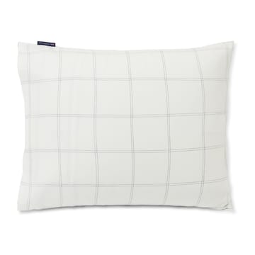 Checked Kissenbezug Baumwolle-Lyocell 50 x 90cm - Off white-dark blue - Lexington
