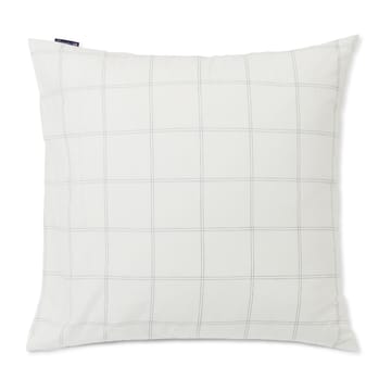 Checked Kissenbezug Baumwolle-Lyocell 65 x 65cm - Off white-dark blue - Lexington