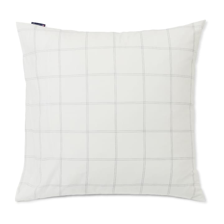 Checked Kissenbezug Baumwolle-Lyocell 65 x 65cm, Off white-dark blue Lexington