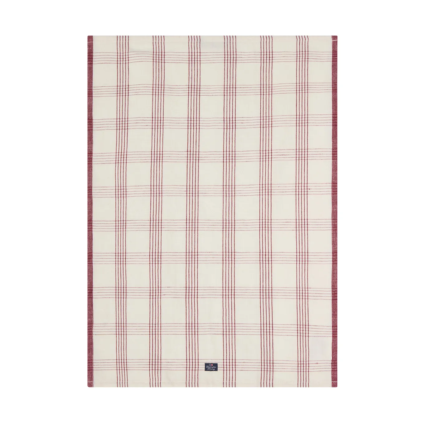 Checked Leinen/Baumwolle Küchenhandtuch 50x70 cm, White-red Lexington