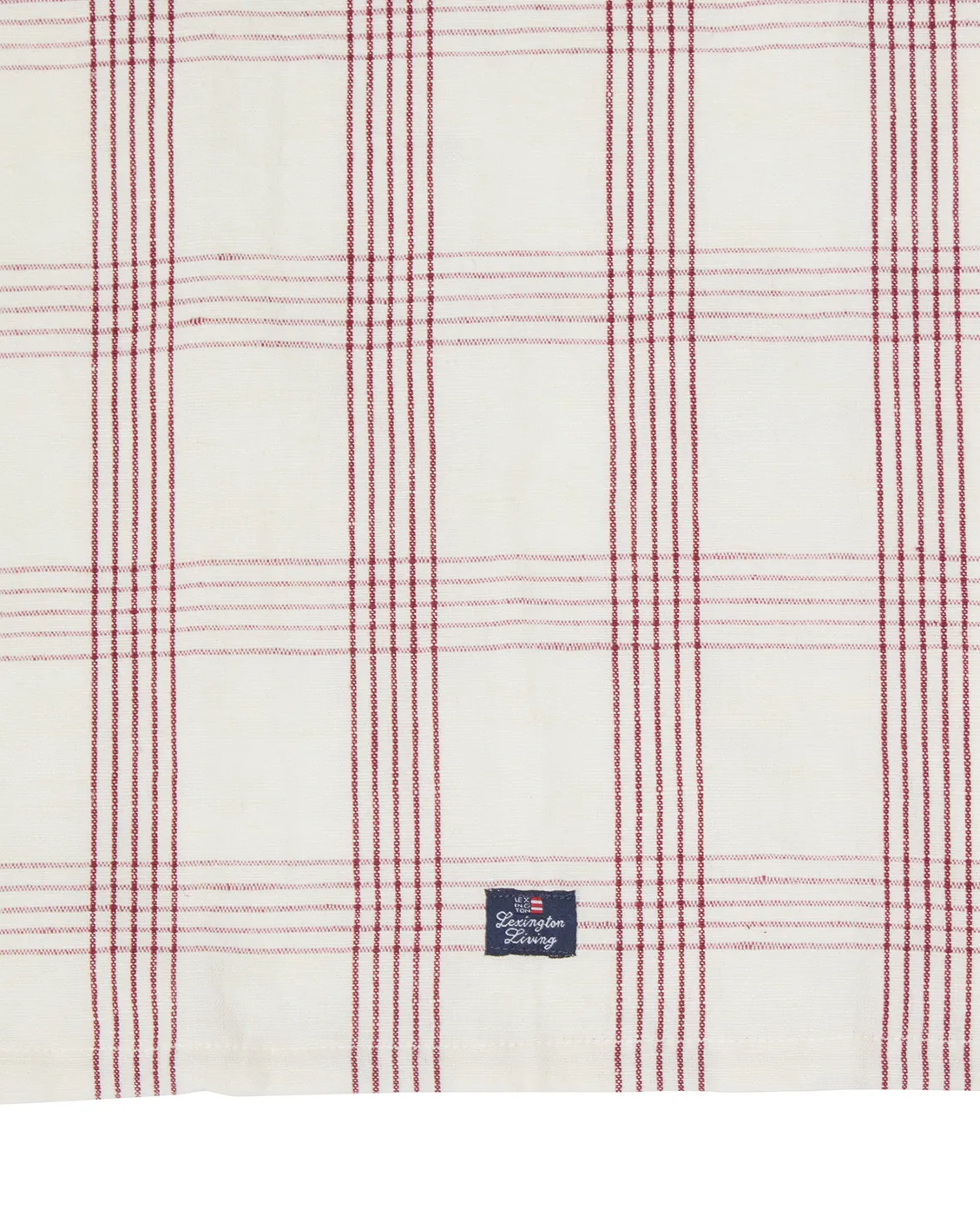 Checked Leinen/Baumwolle Küchenhandtuch 50x70 cm, White-red Lexington