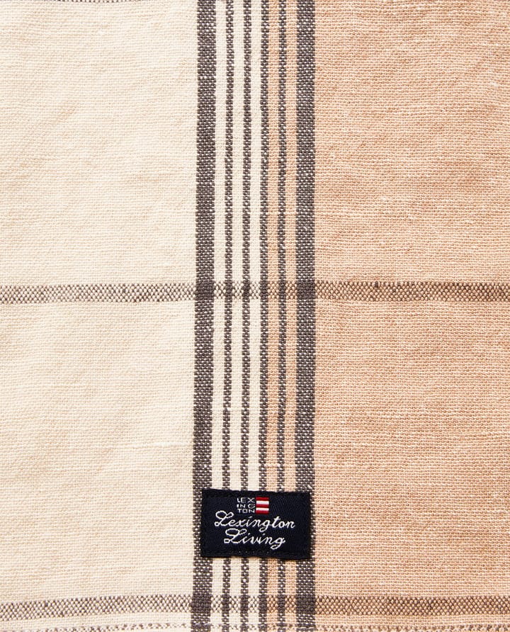 Checked Linen/Cotton Geschirrtuch 50x70 cm - Beige-white - Lexington
