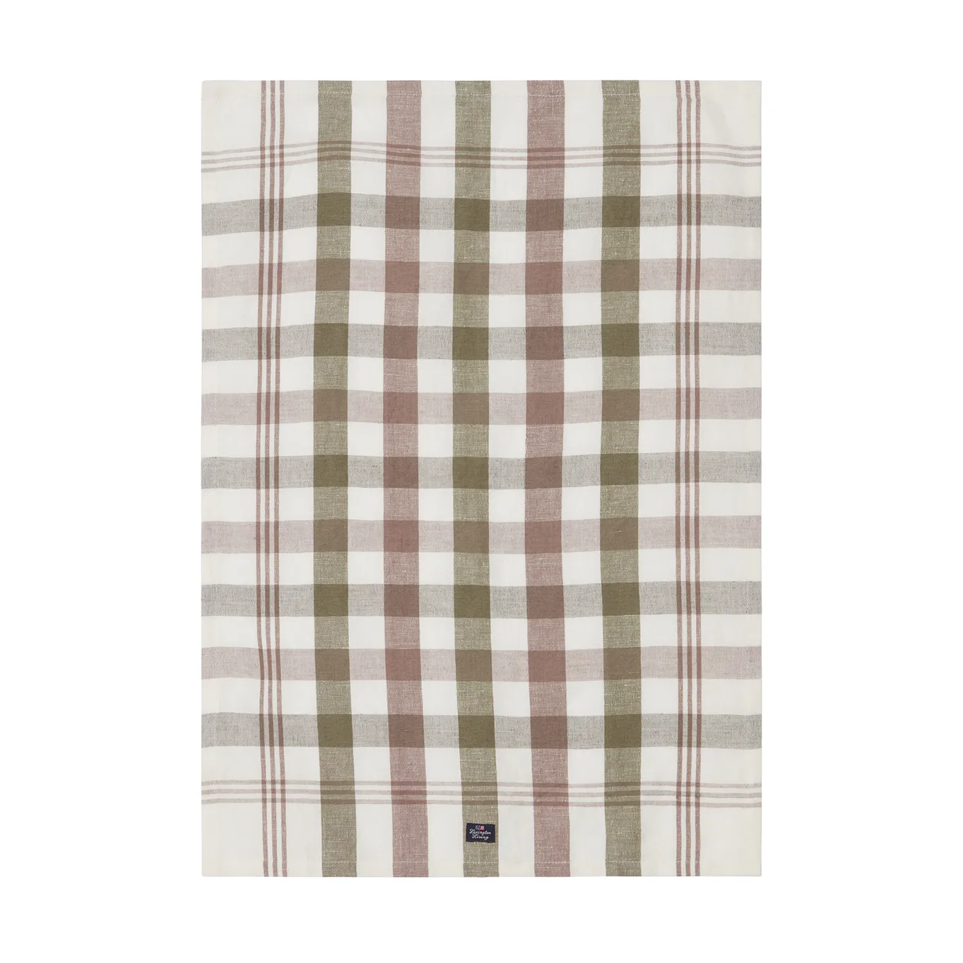 Checked Linen/Cotton Küchenhandtuch 50x70 cm, Olive Lexington