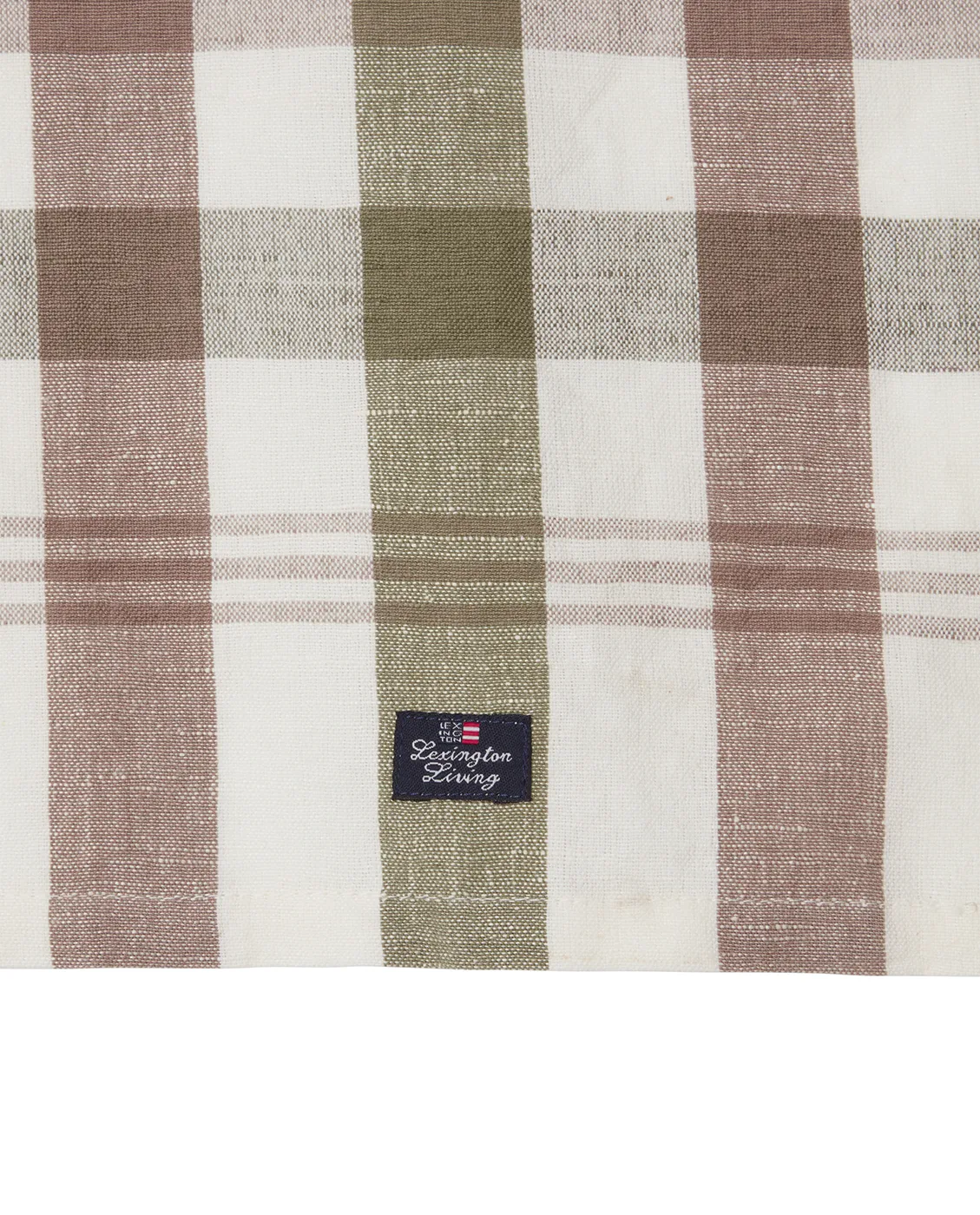 Checked Linen/Cotton Küchenhandtuch 50x70 cm, Olive Lexington