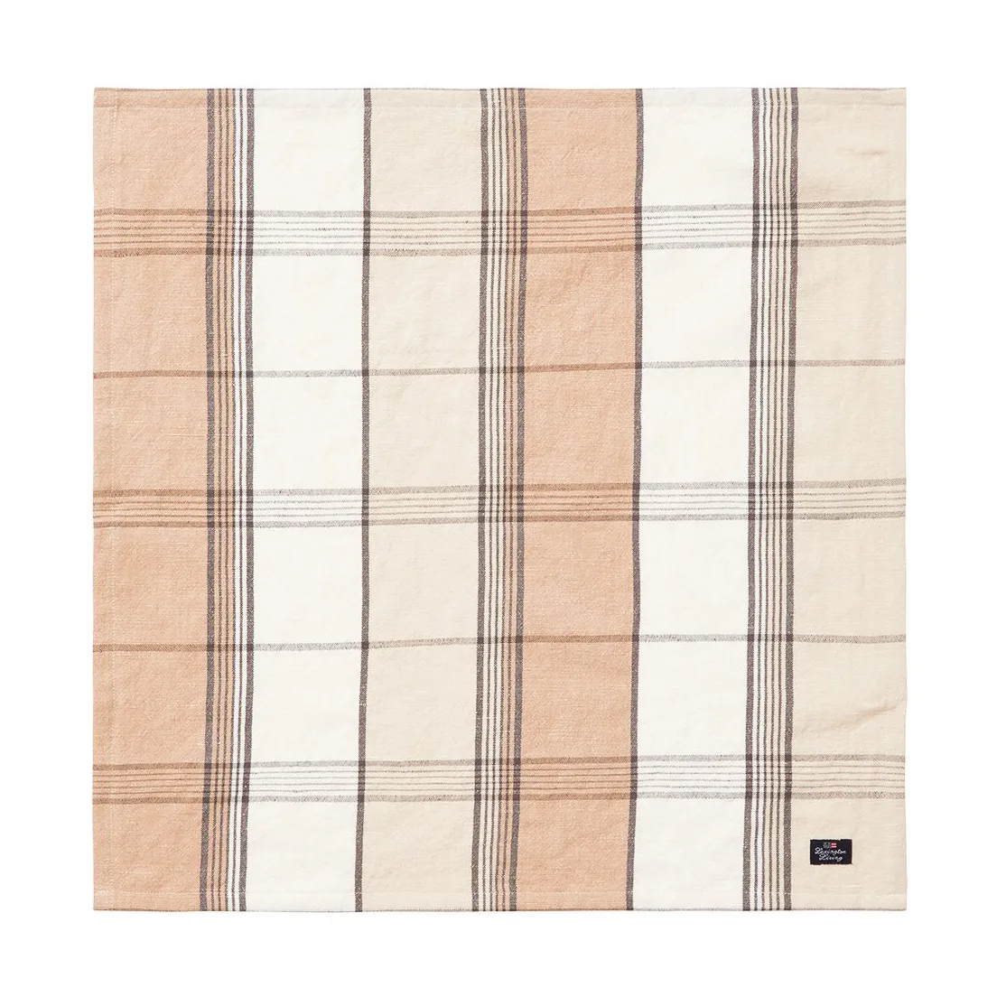 Checked Linen/Cotton Stoffserviette 50x50 cm, Beige Lexington