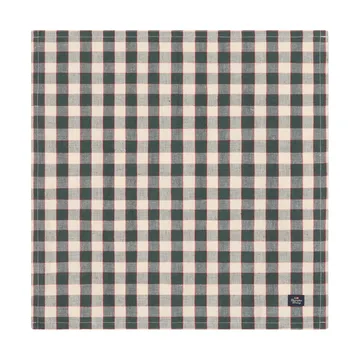 Checked Linen/Cotton Stoffserviette 50x50 cm - Grün-Hellbeige-Rot - Lexington