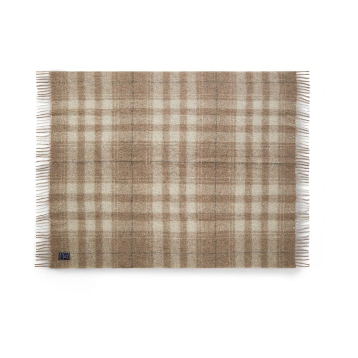 Checked Mohair Mix Decke 130 x 170 cm
 - Beige-white-gray - Lexington