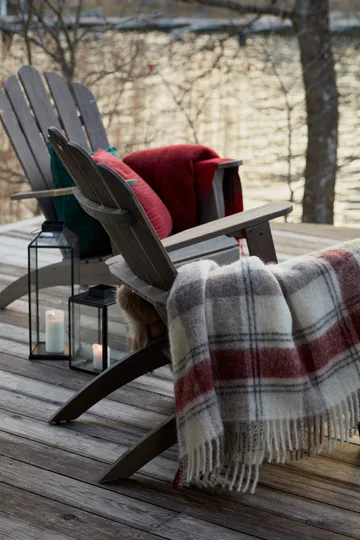 Checked Mohair Mix Decke 130 x 170 cm
 - Red-beige-white - Lexington