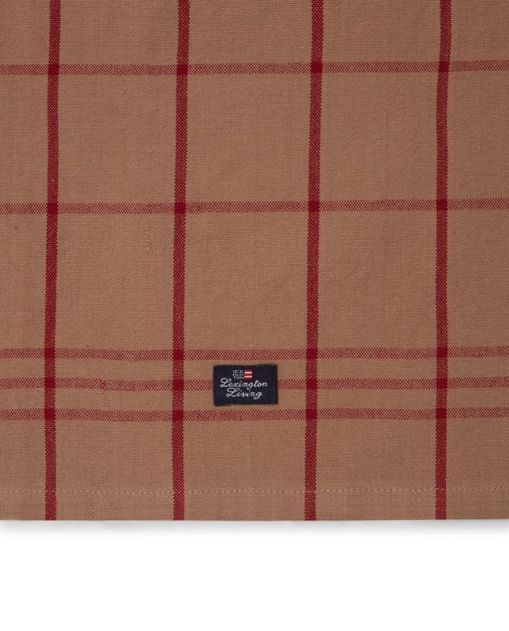 Checked Organic Cotton Oxford Geschirrtuch 50 x 70cm - Beige-red - Lexington
